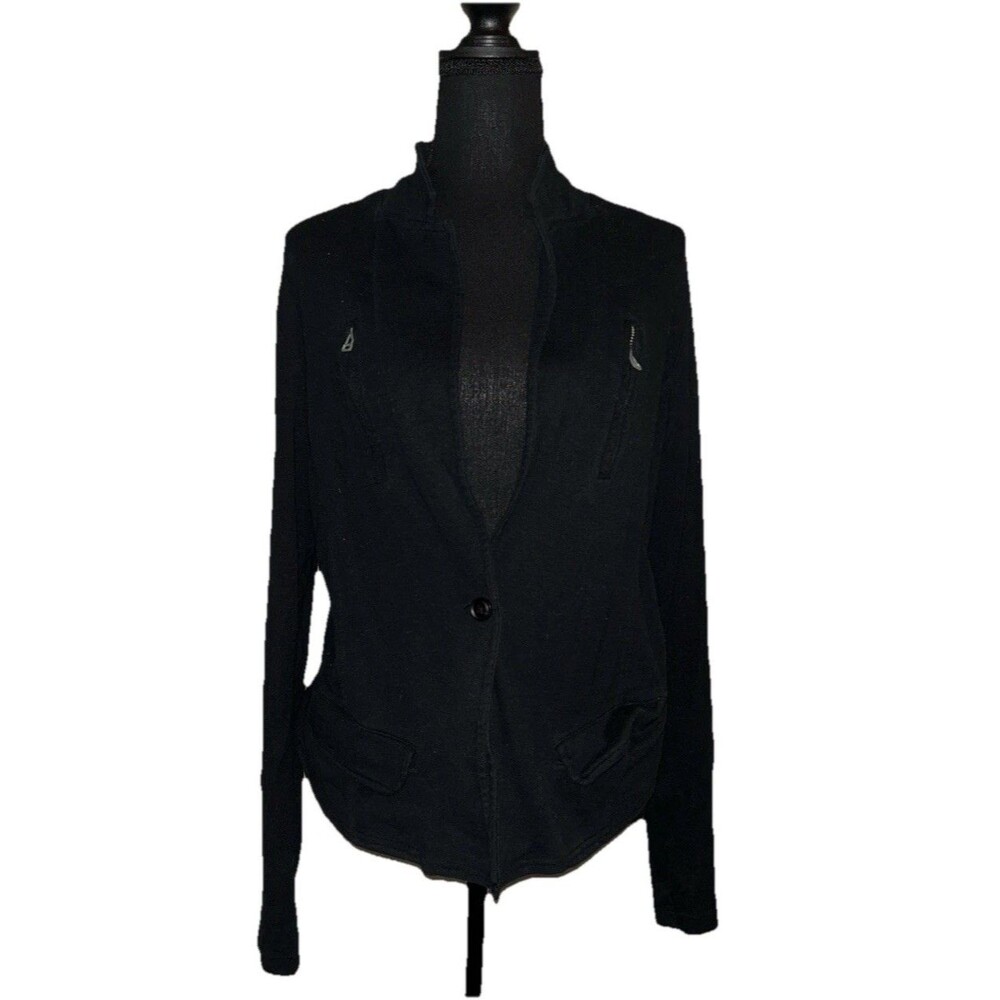 Converse One Star Large Long Sleeve One Button Black Cardigan